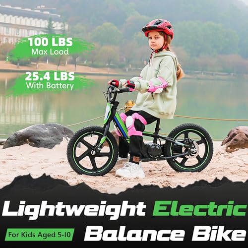 Electric Dirt Bike for Kids Aged 3-6, 170W Motor, 24V Battery, 12IN Tires M30914