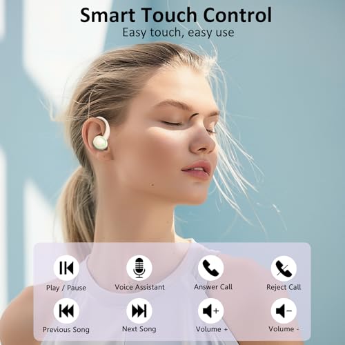 Wireless Earbuds Bluetooth 5.4 with Noise Cancelling Mic, IP7 Waterproof for Running Z469
