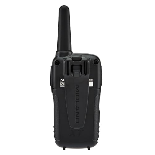 Spotting and Recovery Walkie-Talkie Long Range FRS Two Way Radio for Kids Caravanning with NOAA Weather Alert, 38 Privacy Codes, Black Orange 2 Pack L626895
