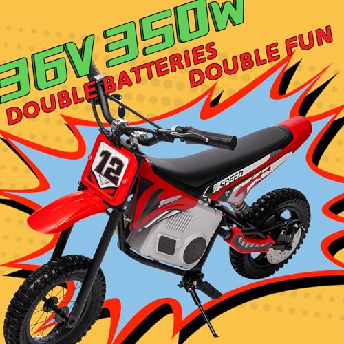 Electric Dirt Bike for Kids 8-14, 16MPH Off-Road Motorcycle with Twist Grip Throttle B563