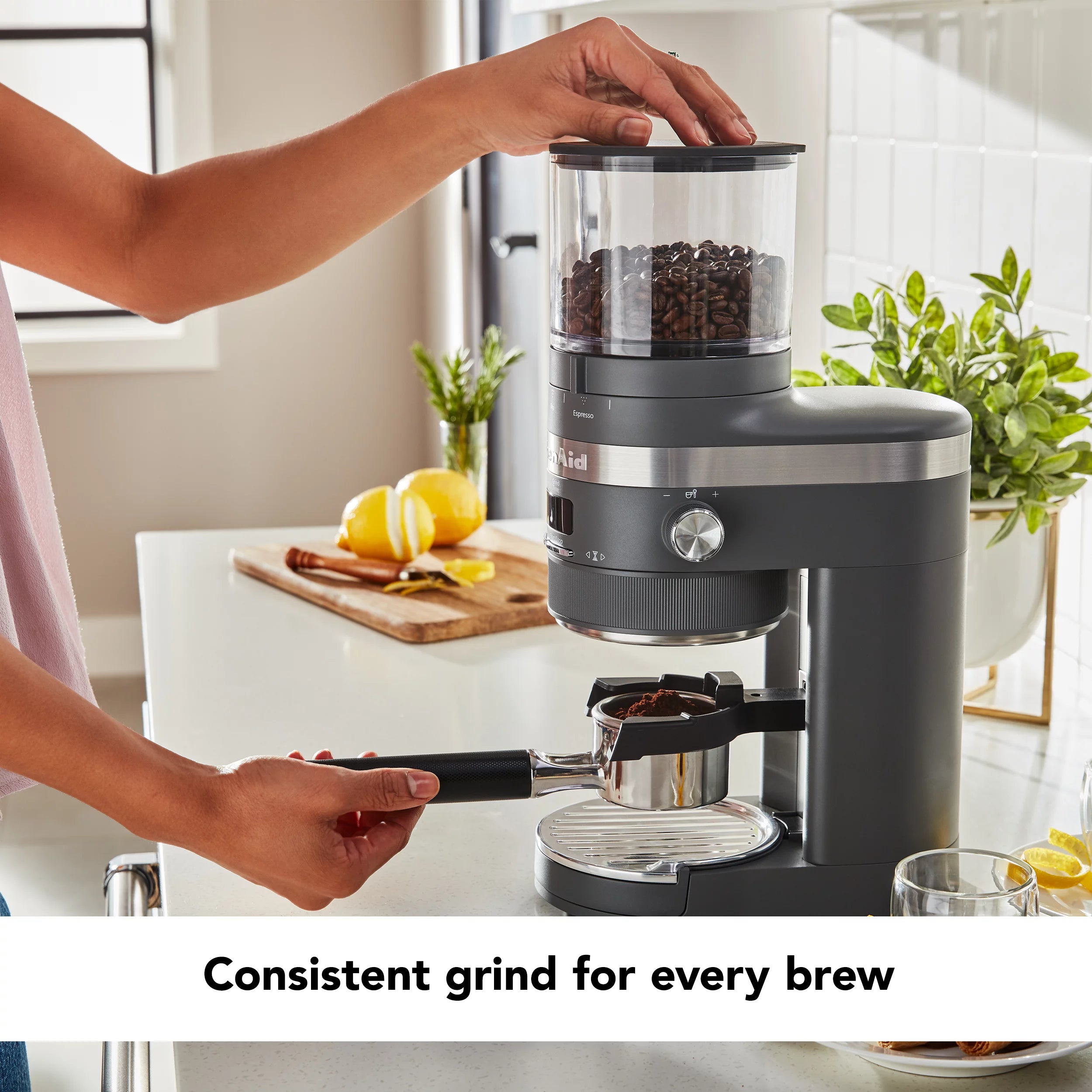 Burr Coffee Grinder, Charcoal Grey N153