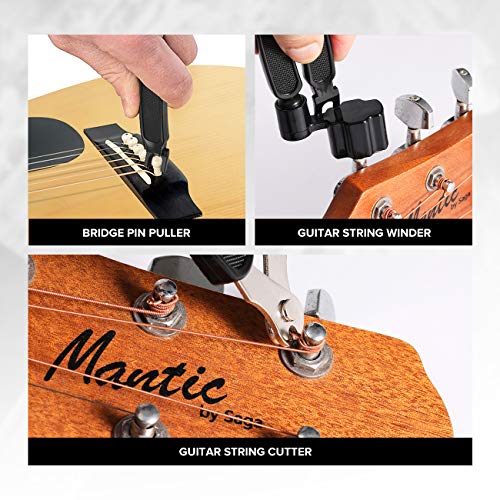 Guitar Repair Tools Kit with Carry Bag for Acoustic Electric Ukulele Bass K250754