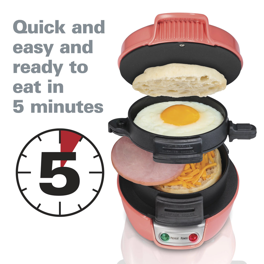 Breakfast Sandwich Maker with Egg Cooker Ring B516326