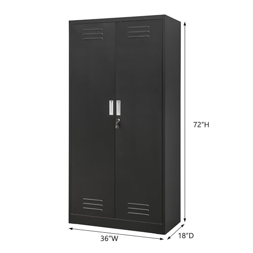 Metal Storage Cabinet with Adjustable Shelves, White W537131