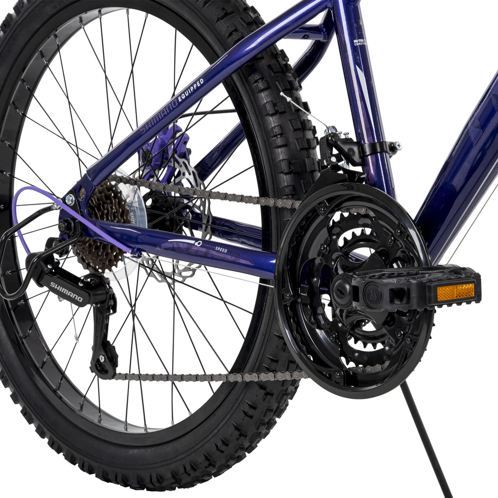 Girls' 24-inch Mountain Bike, 18-speed, Purple Q121