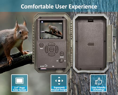 Trail Camera, 64MP 1296p, Night Vision, Motion Activated, Waterproof S1370