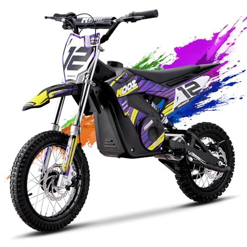 Electric Dirt Bike for Kids, 3 Speed Modes, 18 MPH, 15 Miles Range, Dual Suspension, Disc Brake, 16" Tire, Orange H40536