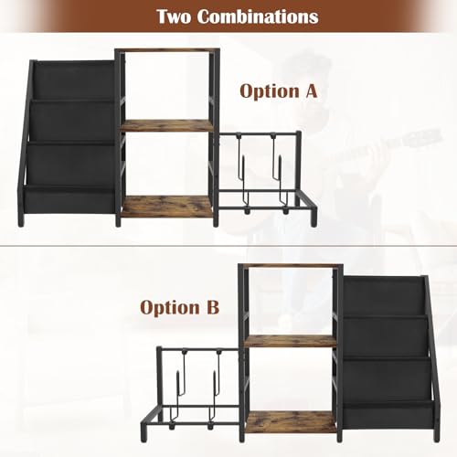 Guitar Stand 4-Tier Rack Holder for Acoustic, Electric, Bass R41022