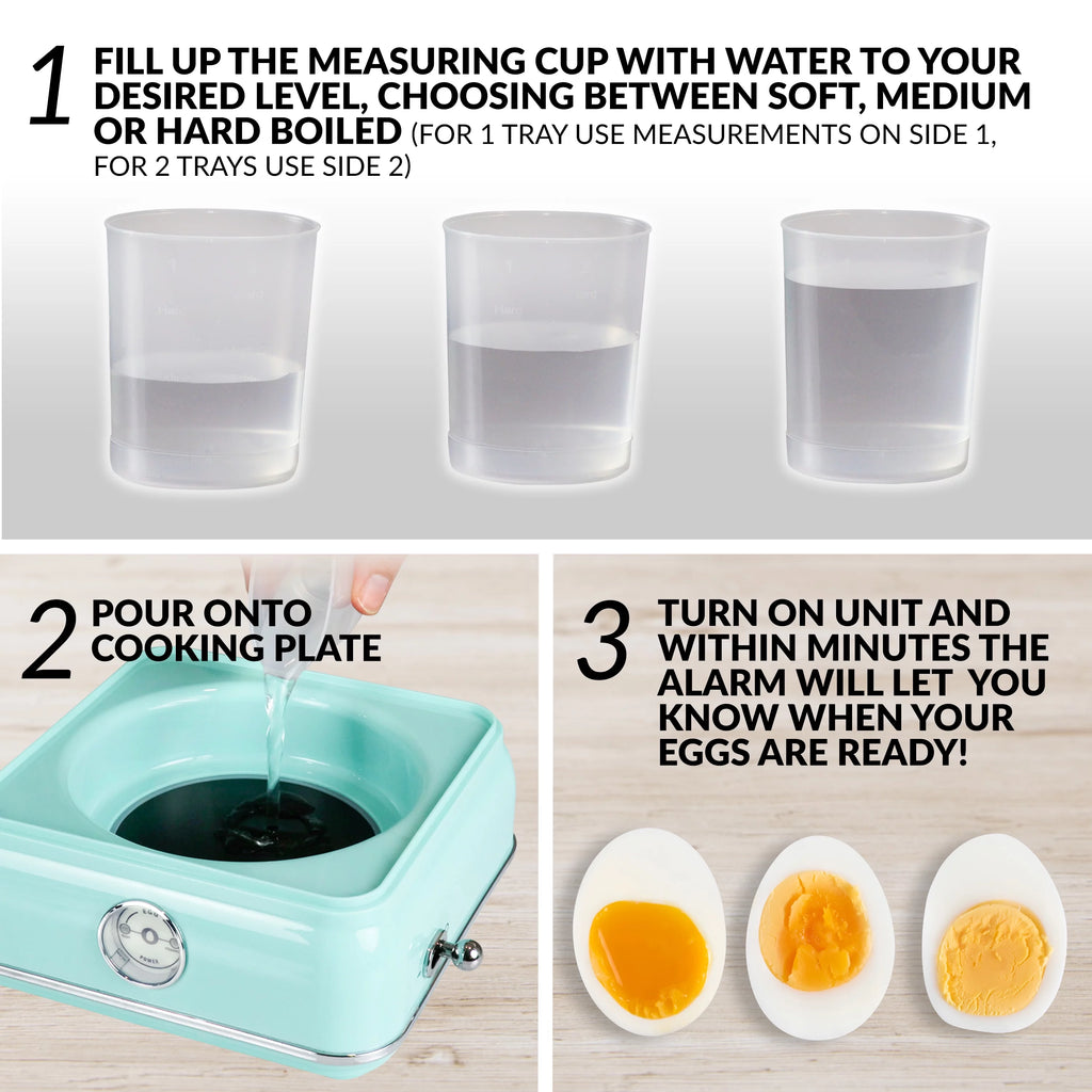 Retro 14-Capacity Egg Cooker, Aqua P3983