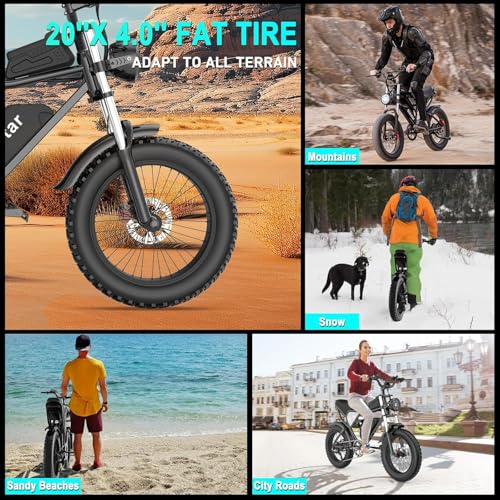 Electric Bike for Adults, 2000W, 52V 40AH, 20" Fat Tire, All Terrain G372