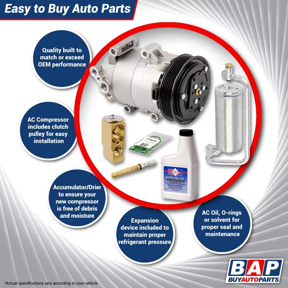 AC Compressor & A/C Repair Kit for Mazda Miata MX-5 2006-2015 H2227