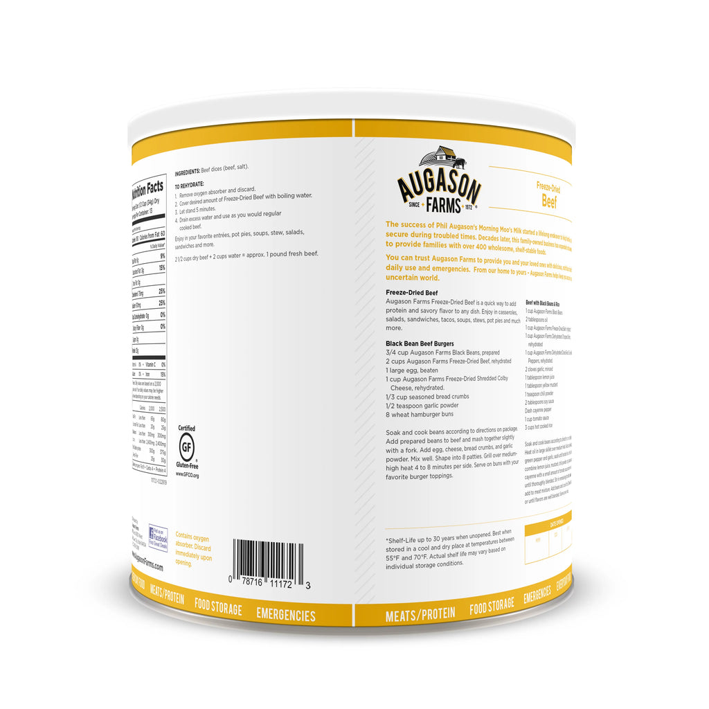 Freeze-Dried Beef Chunks, 16 oz D715