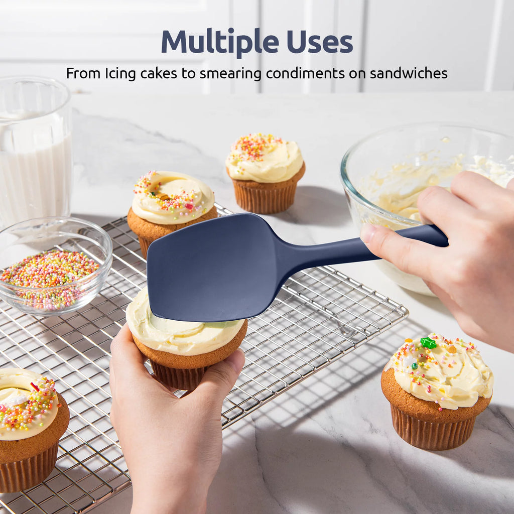 Silicone Spoon Spatula Set of 3, BPA-Free Food Grade, Heat Resistant up to 600°F A132