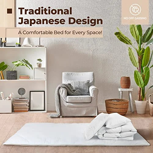Japanese Floor Mattress with Cotton Zip Cover G4276
