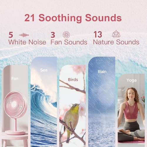 White Noise Sound Machine Alarm Clock with Bluetooth Speaker Q9962