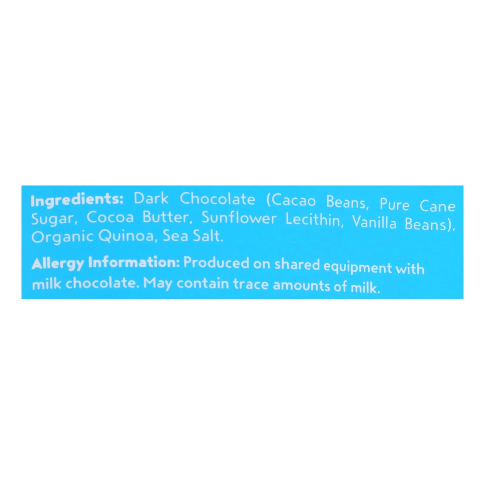 Dark Chocolate Sea Salt Crispy Quinoa Snack W6787