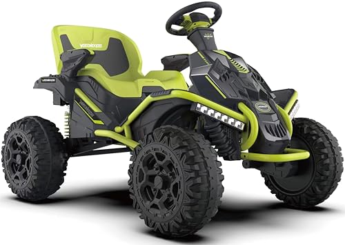 24V Ride on Toy for Big Kids with 4 Motors, Bluetooth Speaker, Adjustable Seat J34962