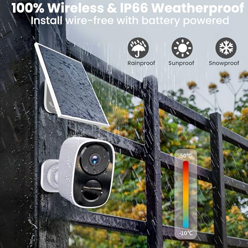 2K Wireless Outdoor Security Camera, Battery Powered, AI Motion Detection N98013