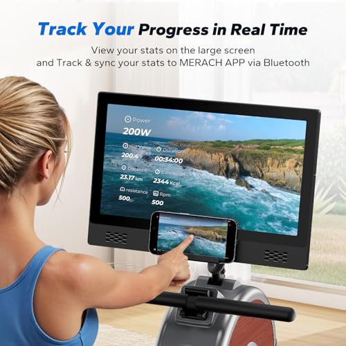 Magnetic Rowing Machine for Home, 16 Levels, Quiet Resistance, 350lbs Capacity D864861