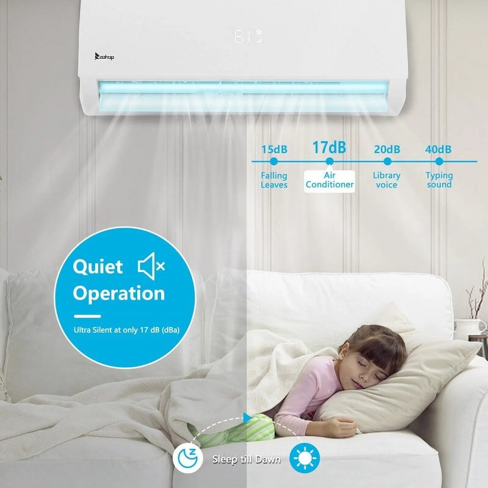 12000 BTU Mini Split Air Conditioner with Heating W6696