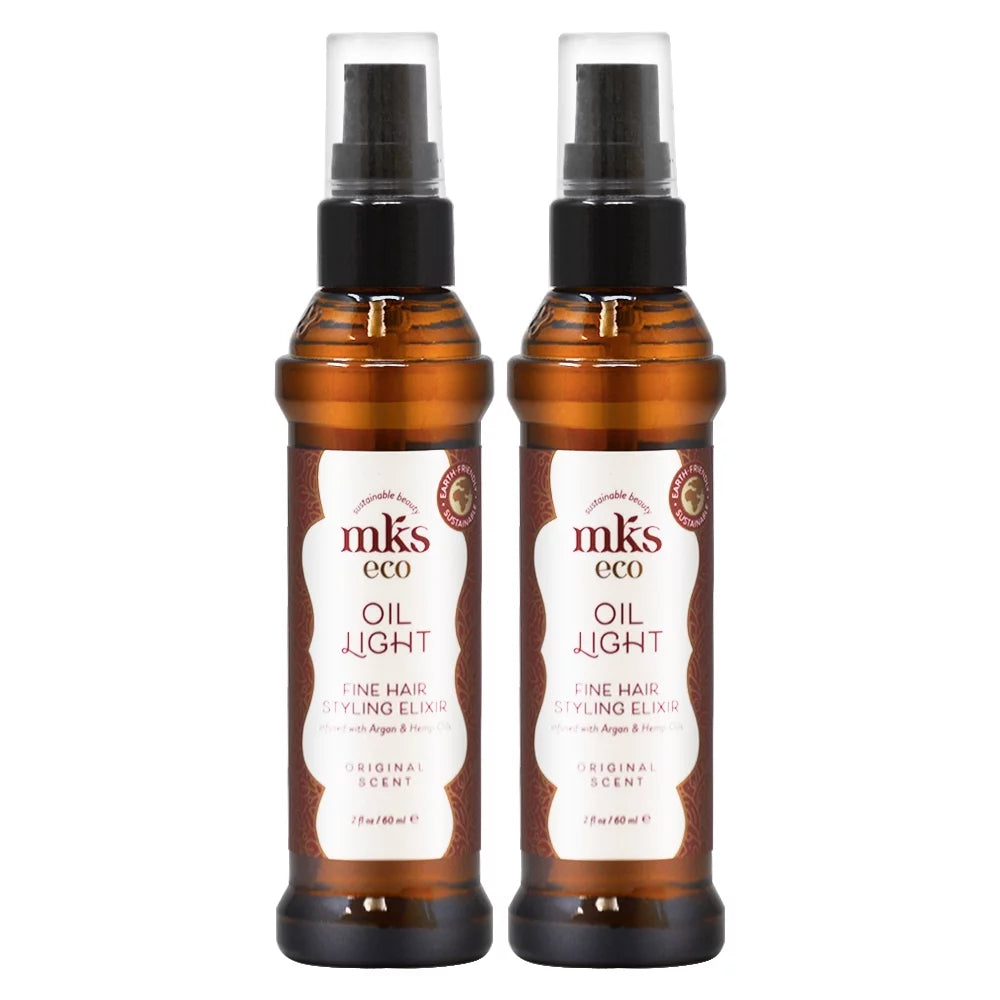 MKs Eco(MARRAKESH) OIL LIGHT HAIR STYLING ELIXIR 2 OZ (PACK OF 2)