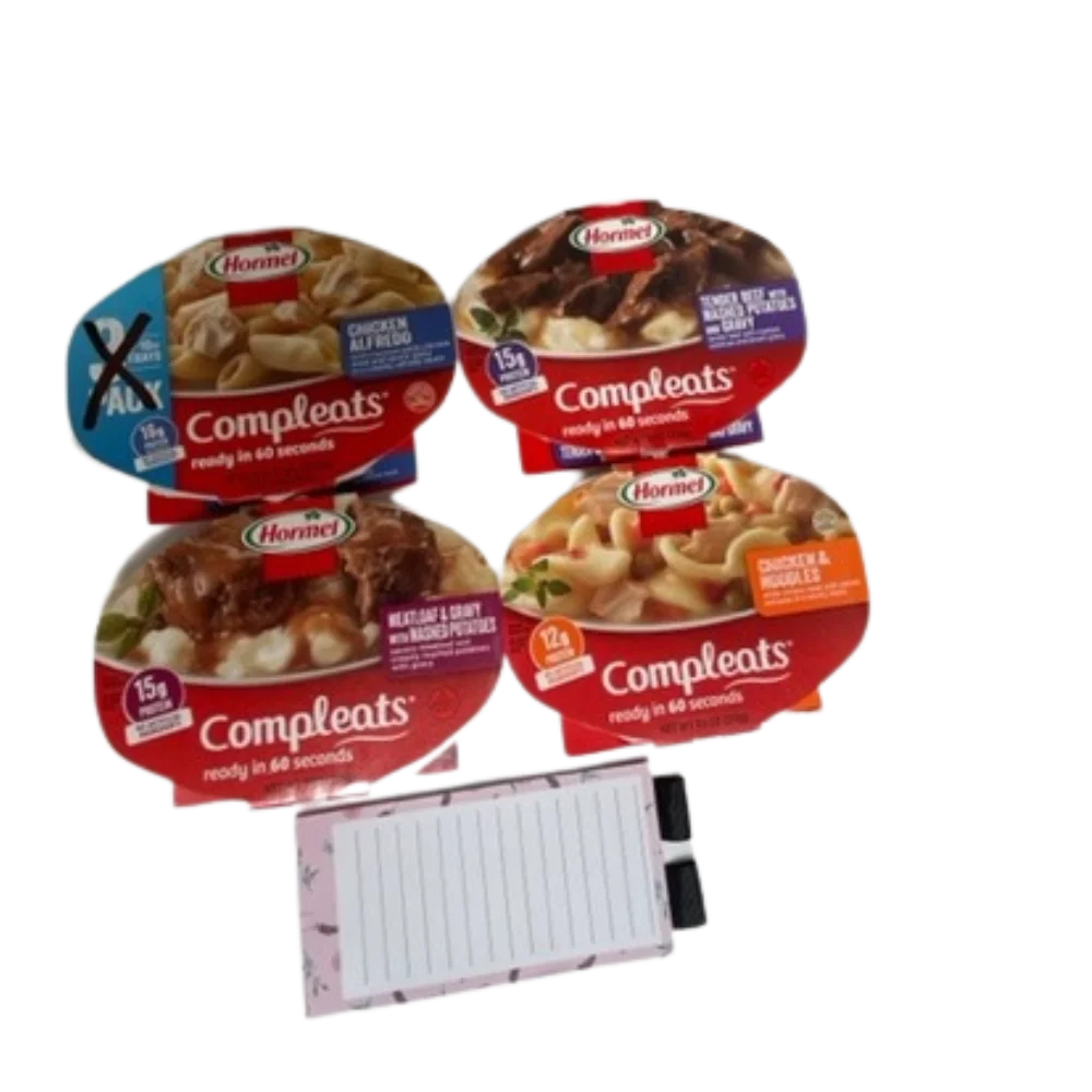 Chicken Alfredo, Beef, Chicken Noodle & Meatloaf Meal Variety Pack K207625