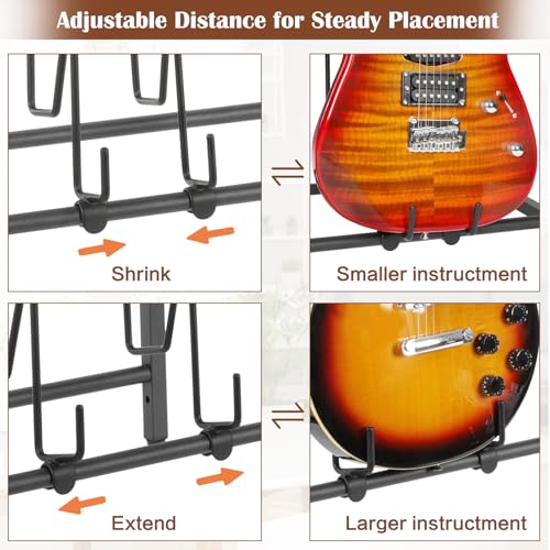 Guitar Stand 4-Tier Rack Holder for Acoustic, Electric, Bass R41022