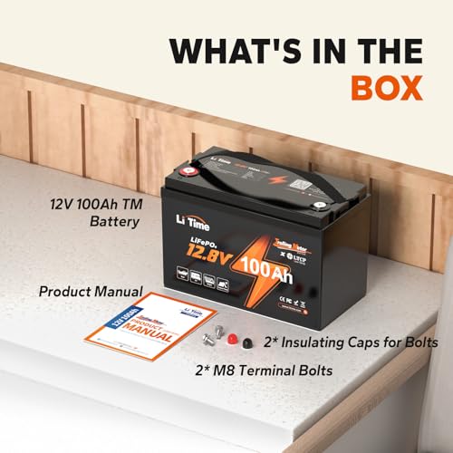 12V 100Ah LiFePO4 Battery Group 31 with Built-in 100A BMS N133