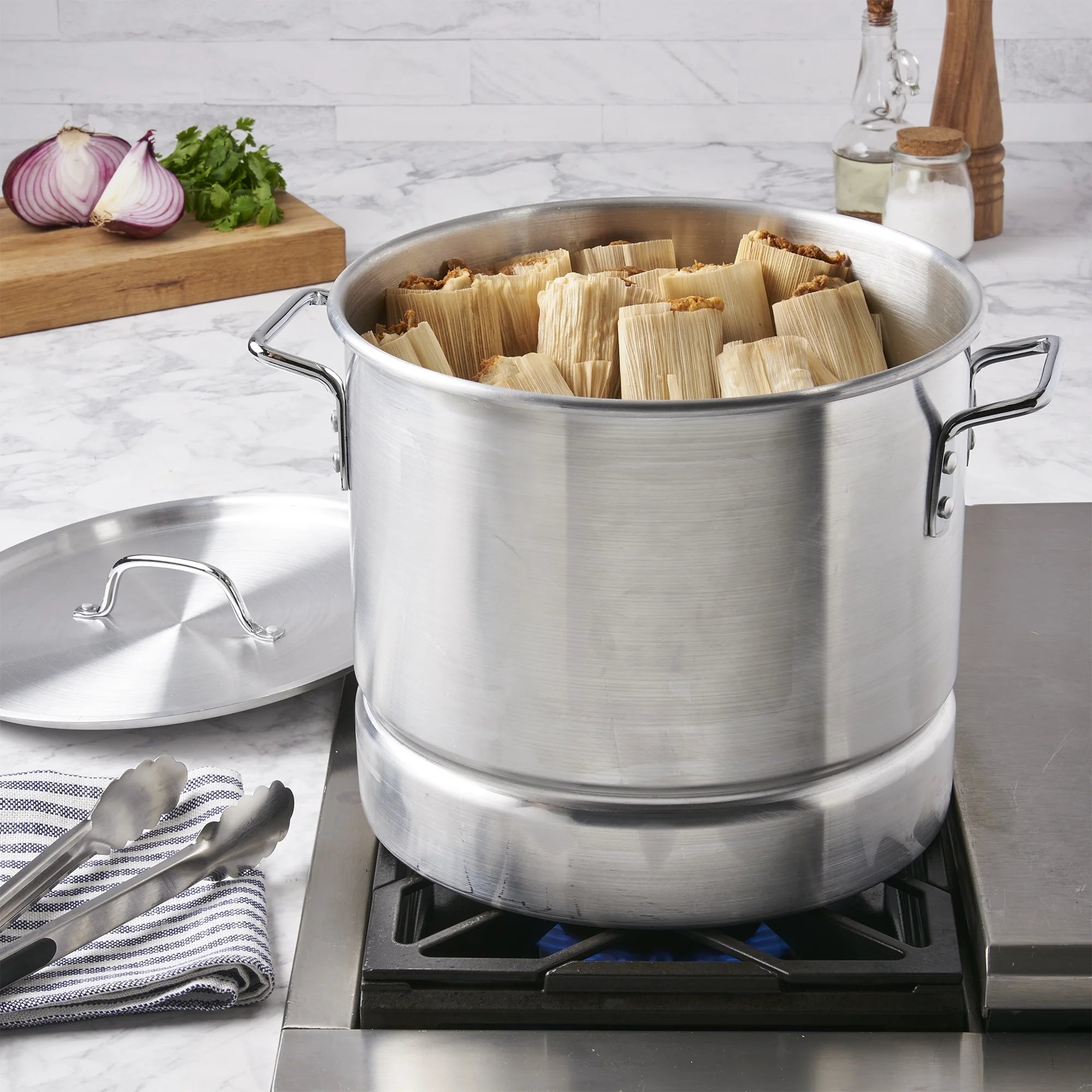 3 Piece 20Qt Aluminum Tamale Steamer Set O90820