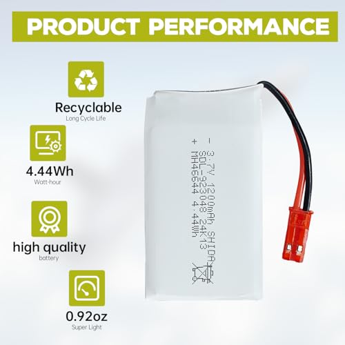 5PCS 3.7V 1200mAh 30C Lipo Battery with 5in1 Charger JST Plug for RC Quadcopters I711