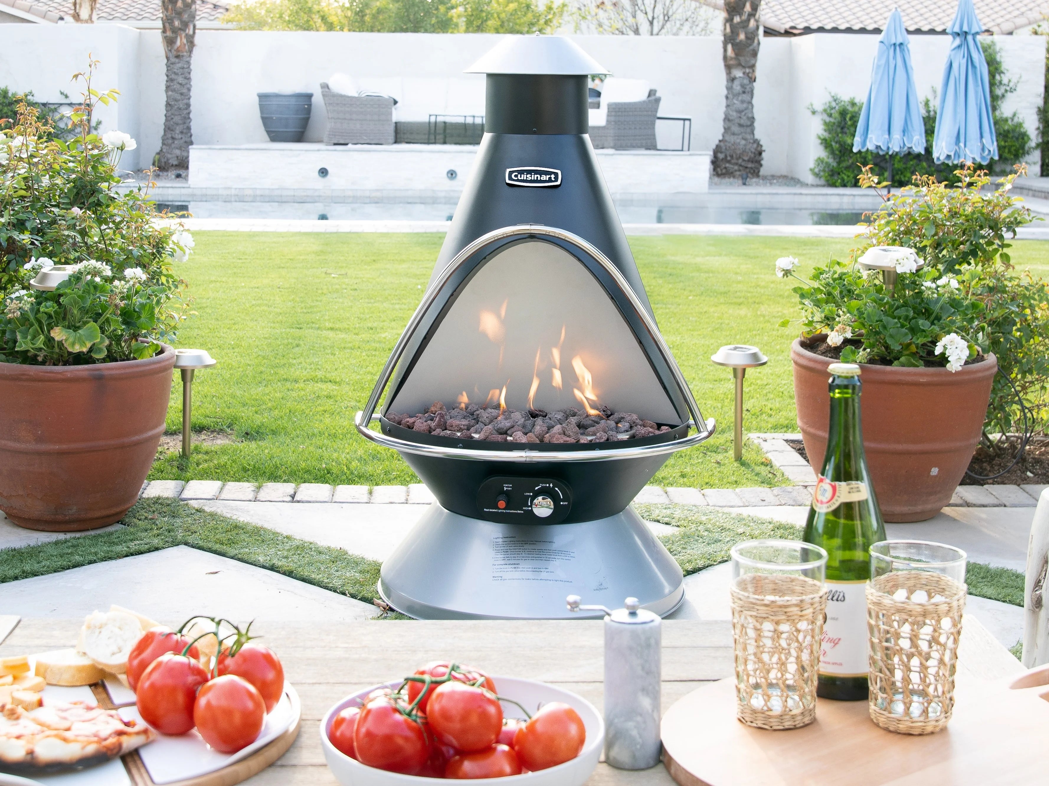 Propane Fire Pit Patio Heater with Tip-Over Safety Switch J586