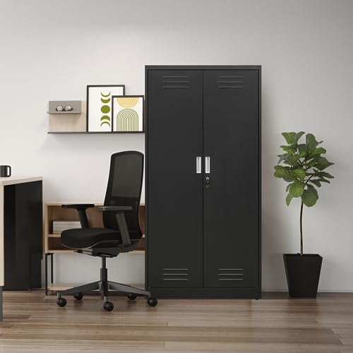 Metal Storage Cabinet with Adjustable Shelves, White W537131