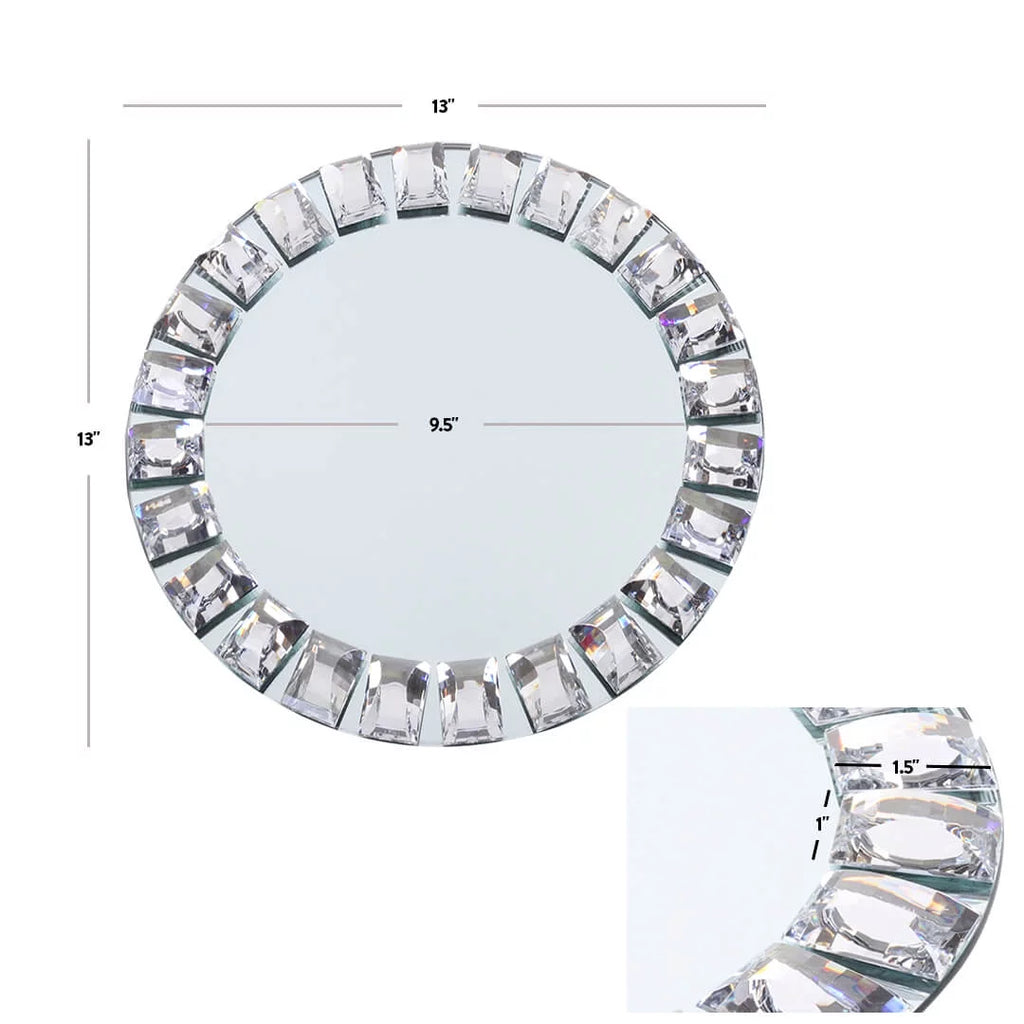 Mirror Charger Plates, Set of 4, Silver N472331
