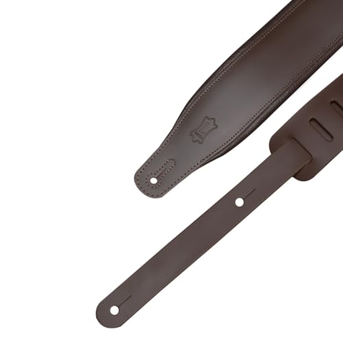 3" Wide Leather Guitar Strap with Foam Padding, Black L93354