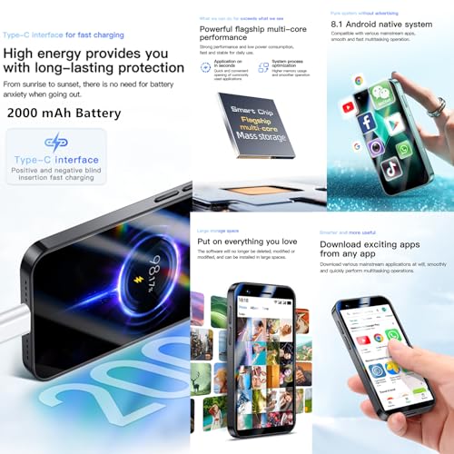 Mini Smartphone 3.0 Inch WiFi GPS Quad Core Android 8.1 Dual Sim HD Camera 2GB RAM 16GB ROM N523
