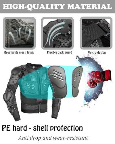 Kids Motorcycle Jacket with Chest Back Elbow Protection A980