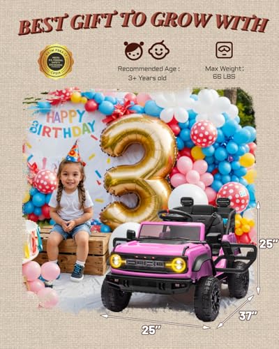 24V Ride on Car for Big Kids, 2 Seater with Remote Control, Pink O4976