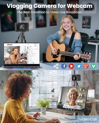 4K 64MP Dual-Lens Vlogging Camera with Autofocus and Anti-Shake H687