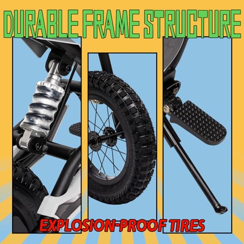 Electric Dirt Bike for Kids 8-14, 16MPH Off-Road Motorcycle with Twist Grip Throttle B563