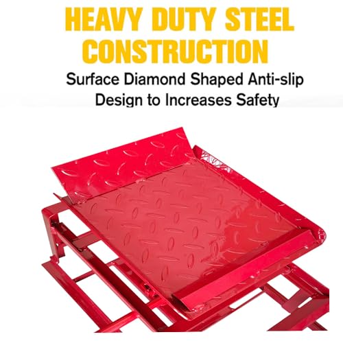 Hydraulic Car and Truck Service Ramps, 11023 Lbs Capacity, Portable Lifts for Oil Changes D8064