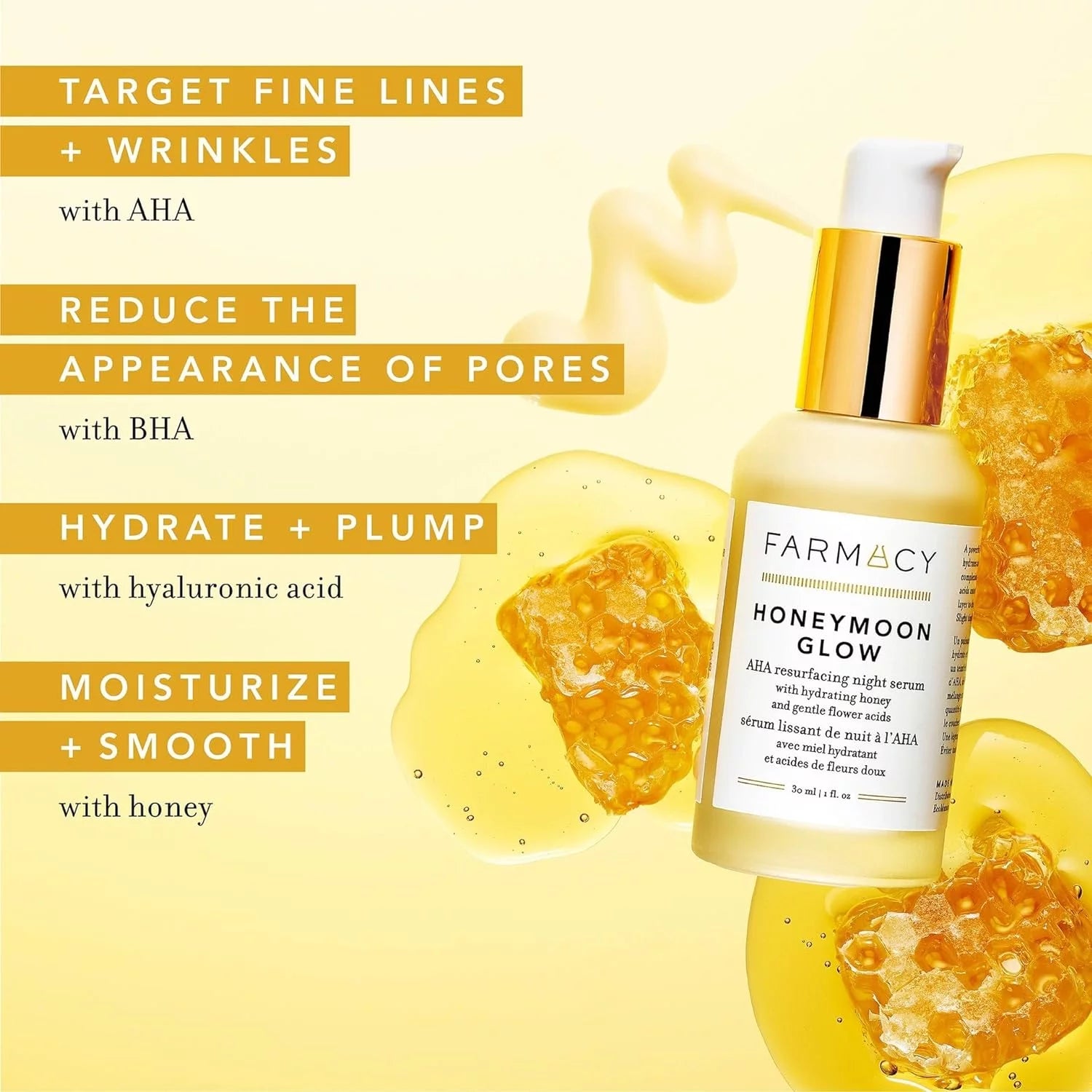 AHA Hydrating Night Serum with Hyaluronic Acid D7342