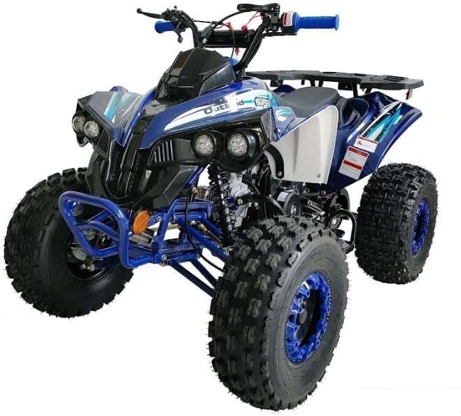 125cc ATV Quad with Reverse, Double Headlights, 19/18 Inch Tires, Green B155511