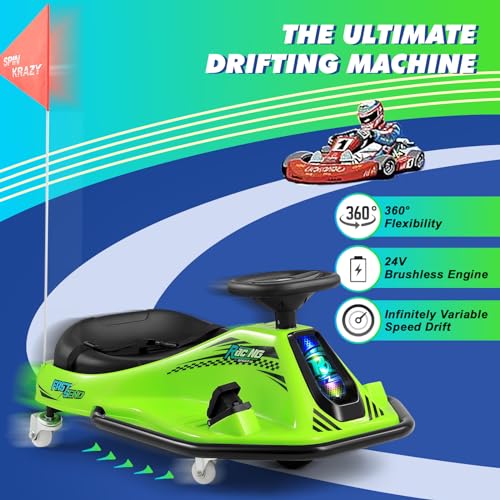 24V Electric Drifting Go Kart for Kids with Brushless Motor, Pink G891