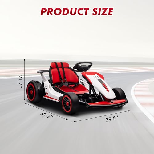 Electric Drift Kart with Adjustable Seat, 24V Ride On Toy for Kids G7951
