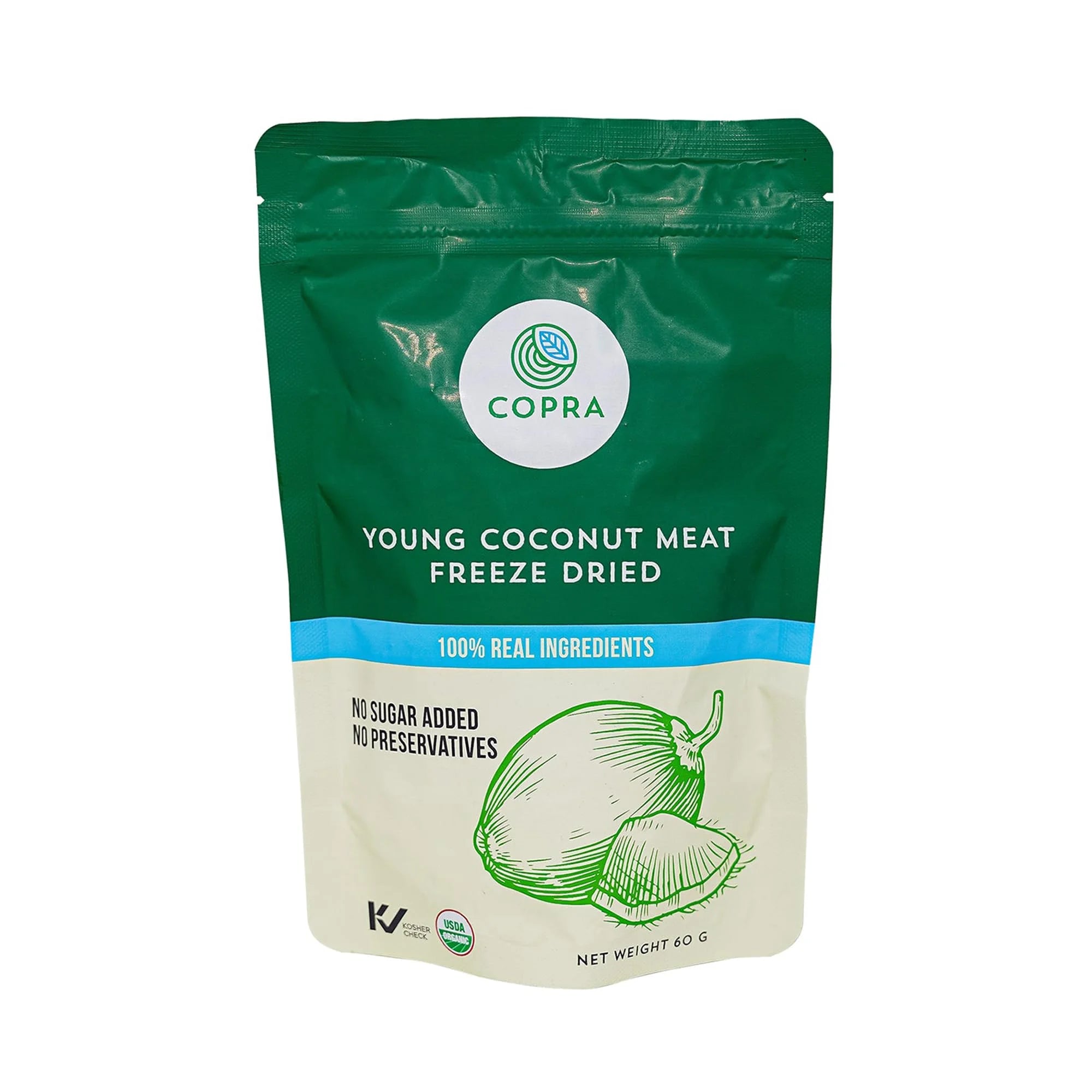 Freeze-Dried Young Thai Coconut Meat, Case of 10, Vegan & Gluten-Free Snack B38415