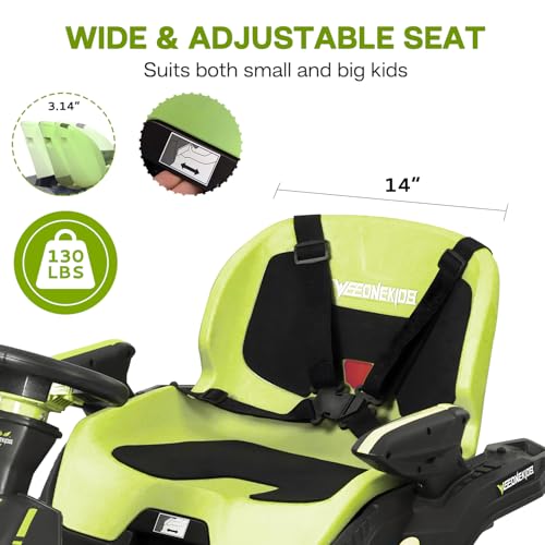 24V Ride on Toy for Big Kids with 4 Motors, Bluetooth Speaker, Adjustable Seat J34962