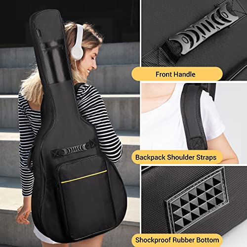 Electric Guitar Gig Bag 6mm Padding Backpack Soft Case Black Z99509
