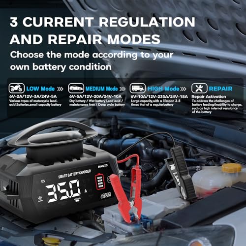 12V 24V 10-Stage Smart Battery Charger and Maintainer B154