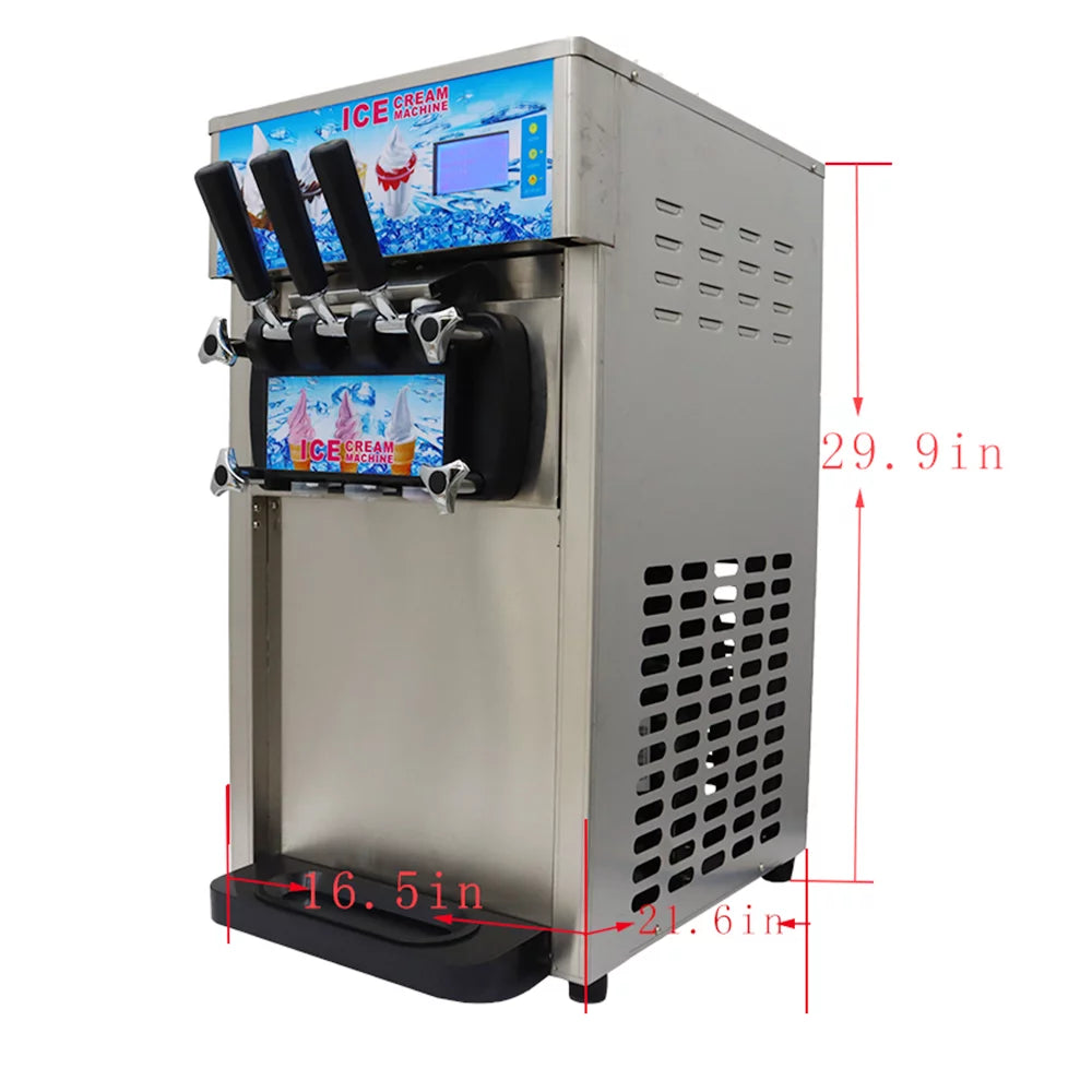 3 Flavor Soft Serve Ice Cream Machine 1400W Q1931