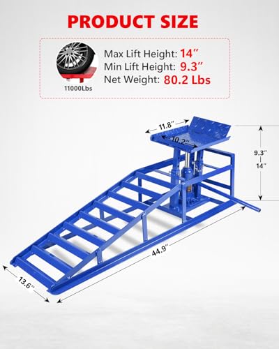 Hydraulic Car Ramps, 5 Ton Capacity, Heavy Duty Steel, 2 Pack O8169